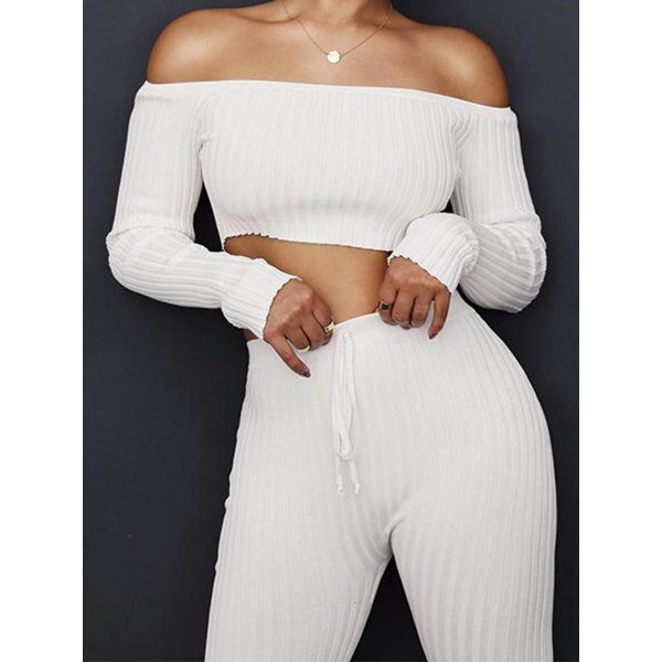 One Shoulder Sweater Slim Outfit