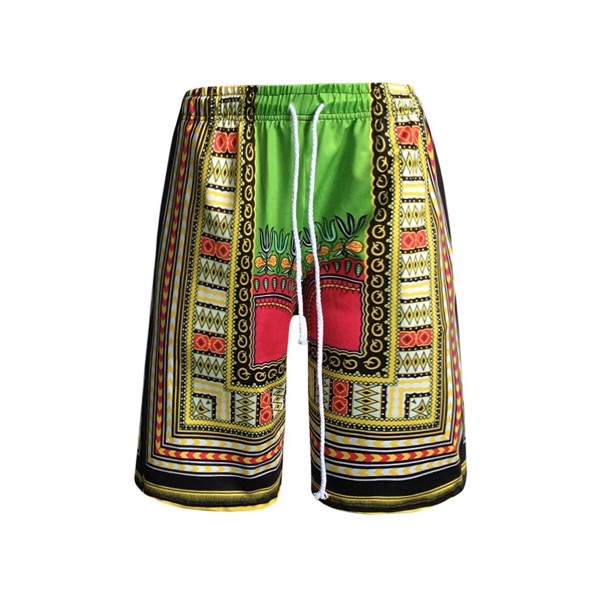 Dashiki Pocket Loose Colorful Women's Shorts