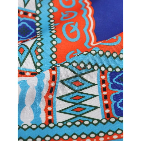 Dashiki Pocket Loose Colorful Women's Shorts