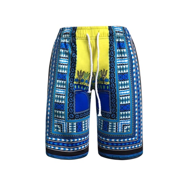 Dashiki Pocket Loose Colorful Women's Shorts