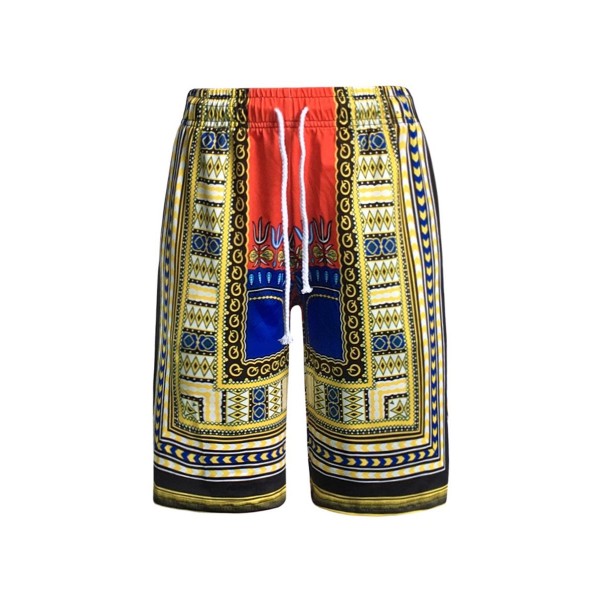 Dashiki Pocket Loose Colorful Women's Shorts