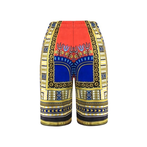 Dashiki Pocket Loose Colorful Women's Shorts