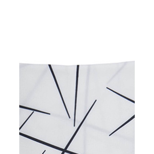 Asymmetric Lines Print Women's Shorts