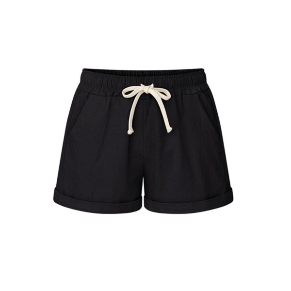 Loose Plain Elastic Third Pants