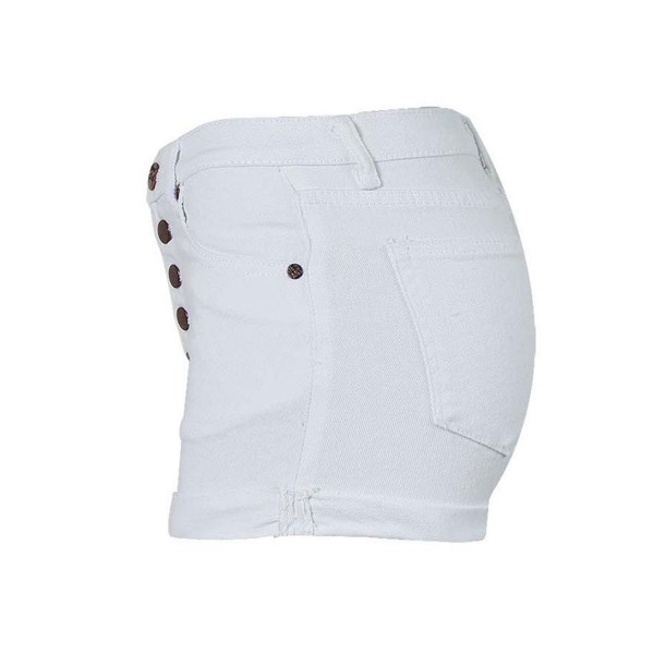 Denim Pure White High Waist Women's Shorts
