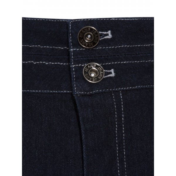 Slim High-Waist Plai...