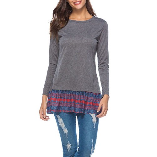 New Style Split Long Sleeve T-shirt