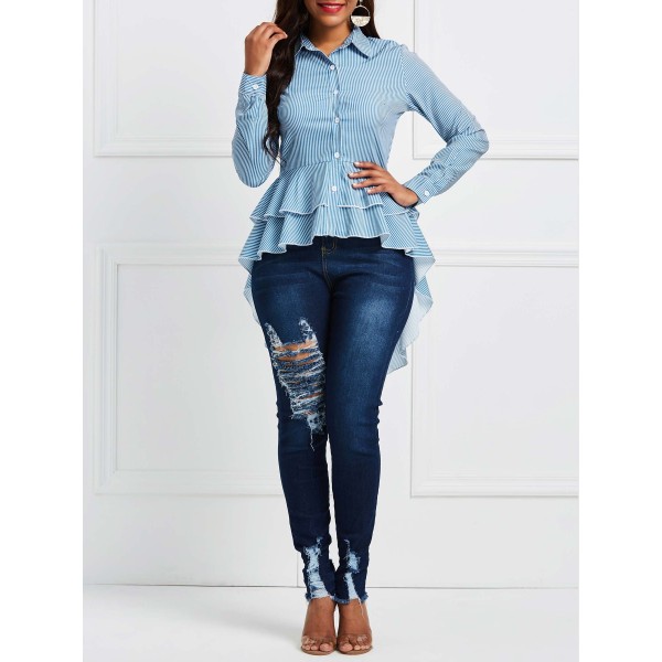 Exquisite High Elastic Irregular Shirt