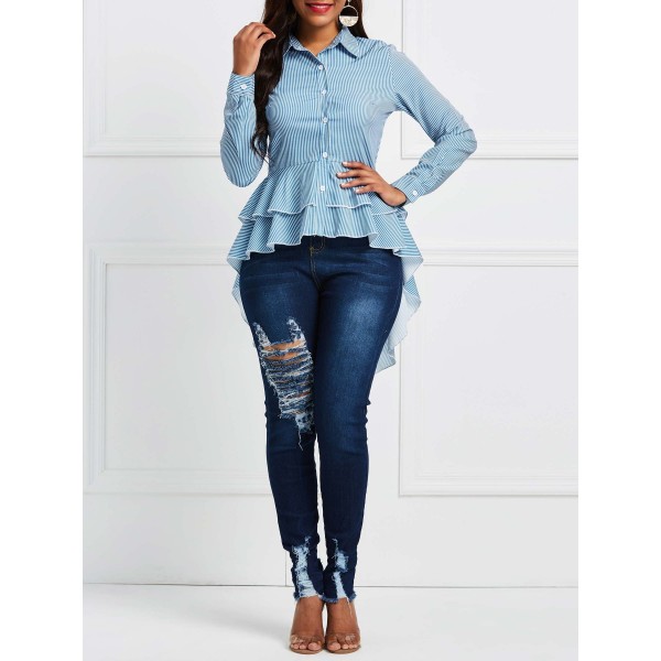 Exquisite High Elastic Irregular Shirt