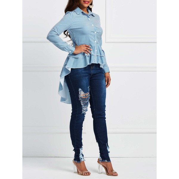 Exquisite High Elastic Irregular Shirt