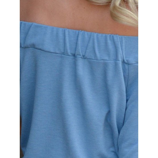 Off Shoulder Lace Up T-shirt