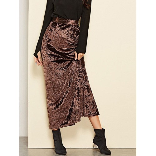 Autumn Winter Fleece Ankle-length Dress