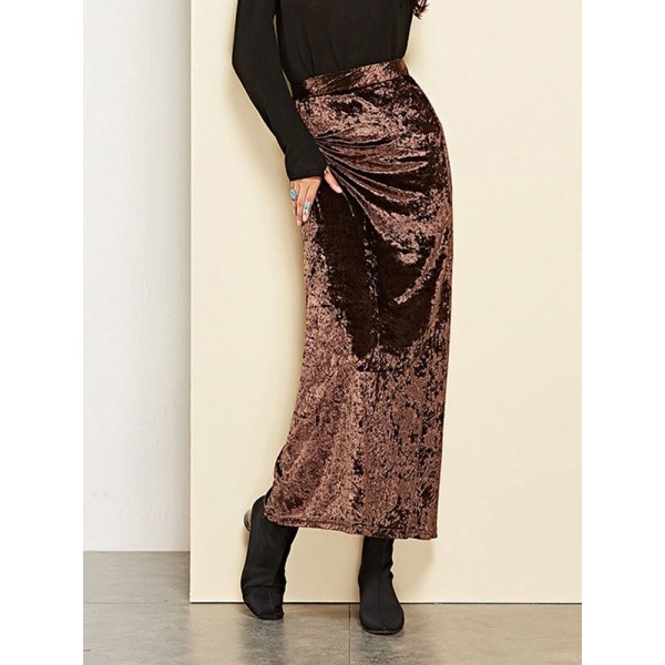 Autumn Winter Fleece Ankle-length Dress