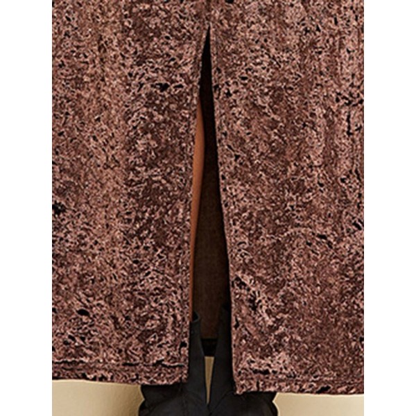 Autumn Winter Fleece Ankle-length Dress