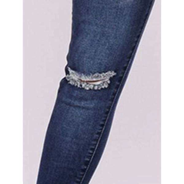 Broken Hole Bib Pants Jeans
