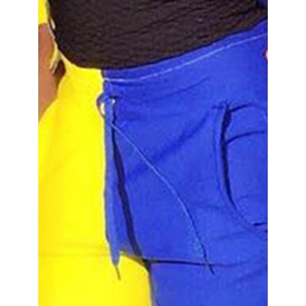 Fashion Zipper Patchwork Coat and Pants Casual Suit