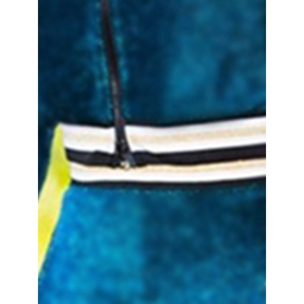 Contrast Zipper Sport Suit