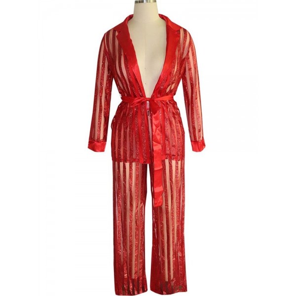 Double V Neck Solid Color Strappy Suit