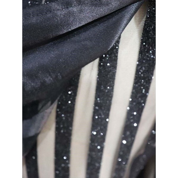 Double V Neck Solid Color Strappy Suit