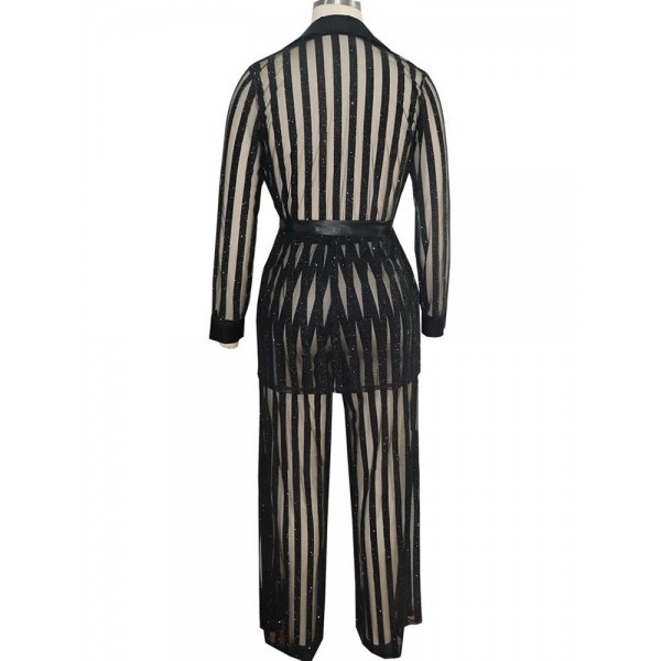Double V Neck Solid Color Strappy Suit