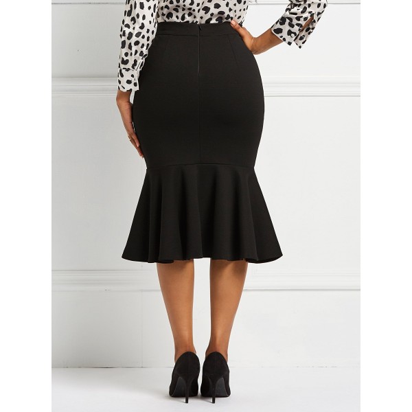 Falbala Patchwork Split Skirt