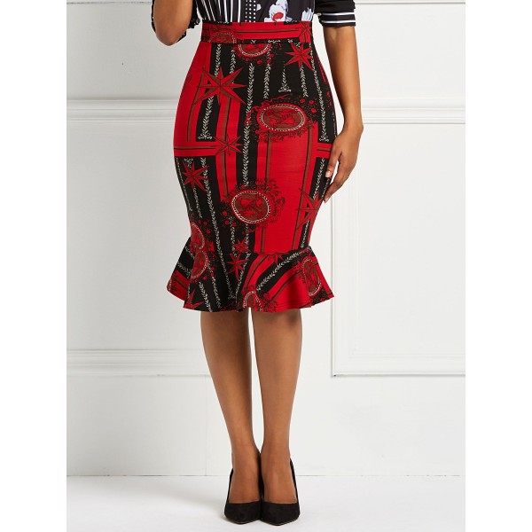 Geometric Print Falb...