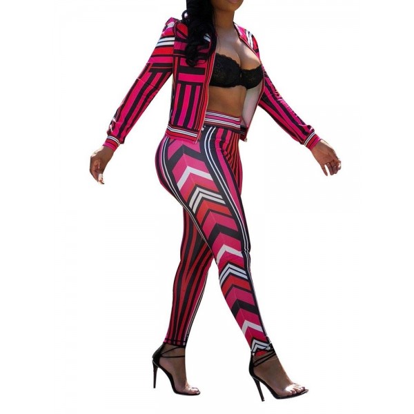 Geometry Print V-Nec...