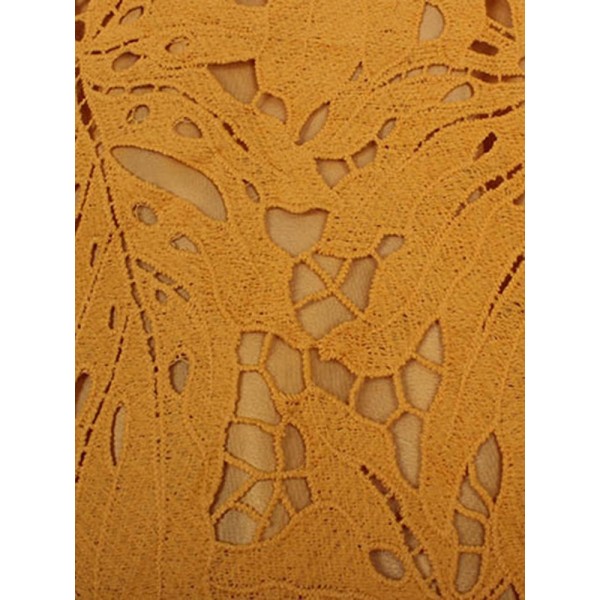 Lace Hollow Irregual Hem Skirt