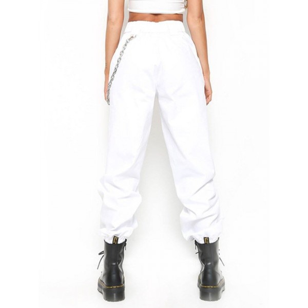 Mid -Waisted Slim Casual Pants