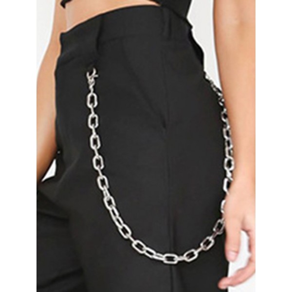 Mid -Waisted Slim Casual Pants