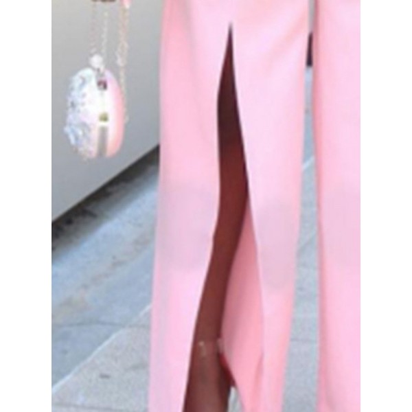 Elegant Style Front Split Suit