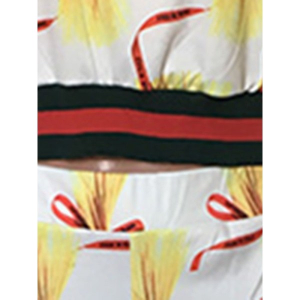 Casual Geometry Print Suit