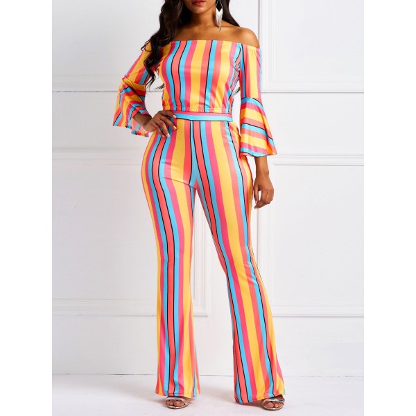 Off Shoulder Stripe ...