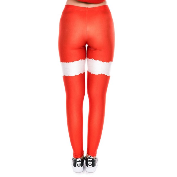 Christmas Print Color Block Thermal Women's Pants