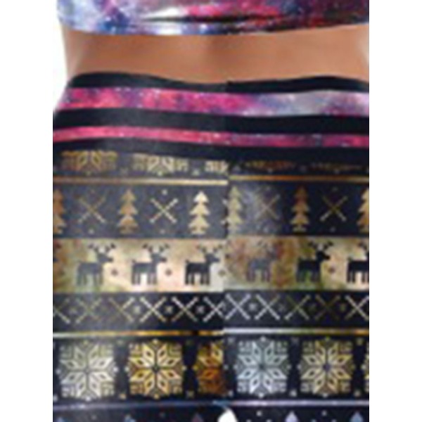 Christmas Print Breathable Geometric Women's Pants