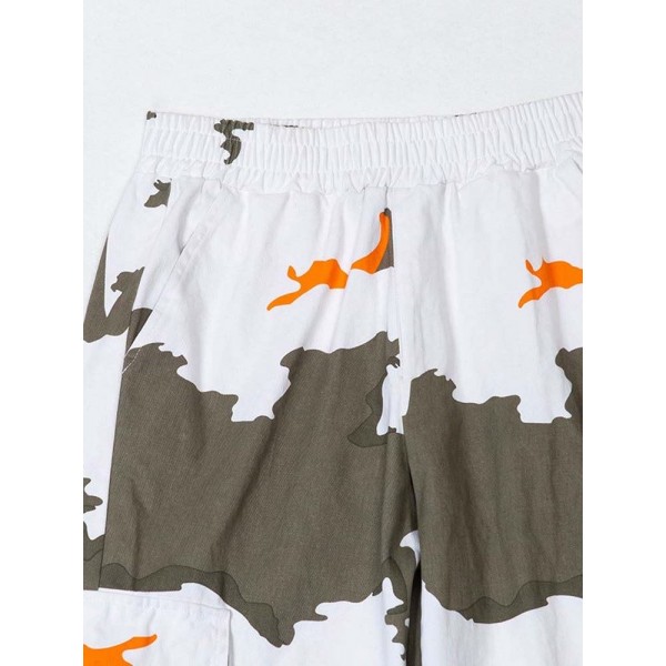 Charming Contrast Color Camouflage Casual Pants